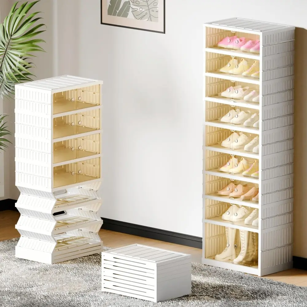 Shoe Rack Organizer Storage Box 9 Tiers18 Pairs, Tall Portable Folding Shoe Rack for Closet Entryway, Collapsible Shoe Cabinet
Shoe Rack Organizer Storage Box 9 Tiers18 Pairs, Tall Portable Folding Shoe Rack for Closet Entryway, Collapsible Shoe Cabinet