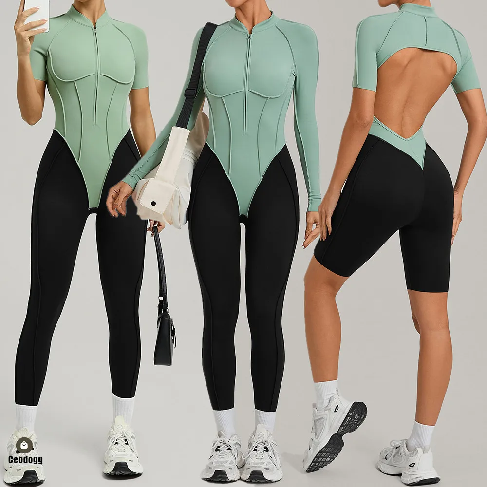 Pad Women One-Piece Jumpsuits Long Sleeve Yoga Set Gym Shorts Workout Legging Open Back Fitness Sportswear Active Wear XP84
Pad Women One-Piece Jumpsuits Long Sleeve Yoga Set Gym Shorts Workout Legging Open Back Fitness Sportswear Active Wear XP84