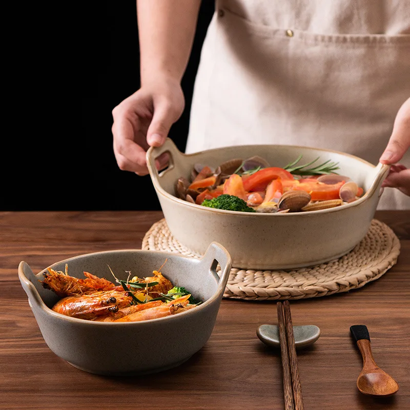 YFY retro binaural soup bowl household Japanese and western light luxury clay large capacity noodle bowl salad bowl tableware
YFY retro binaural soup bowl household Japanese and western light luxury clay large capacity noodle bowl salad bowl tableware