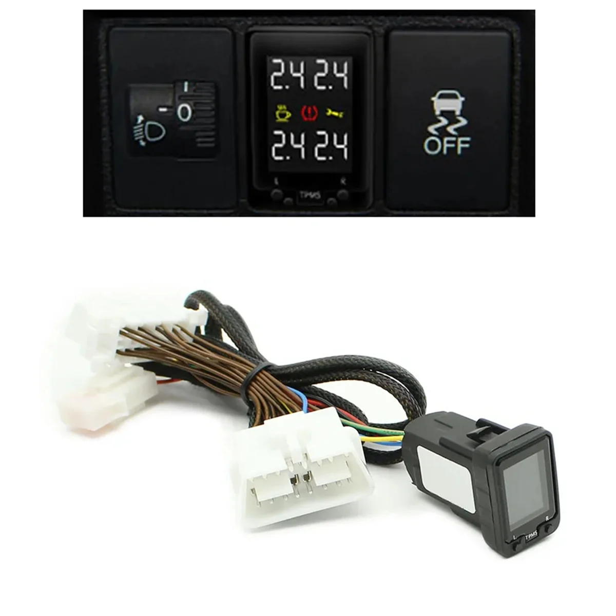 A002 Automotive Digital Tire Pressure Monitor OBD TPM Applicable for External 3 2014-2018
A002 Automotive Digital Tire Pressure Monitor OBD TPM Applicable for External 3 2014-2018