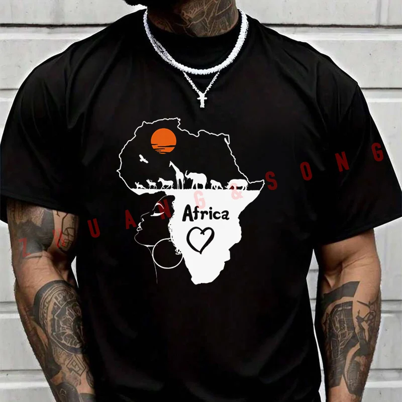 Africa Heart Graphic Men's Fashion T-shirt Casual Trendy Tshirts For Summer Comfortable Short Sleeve Tops
Africa Heart Graphic Men's Fashion T-shirt Casual Trendy Tshirts For Summer Comfortable Short Sleeve Tops