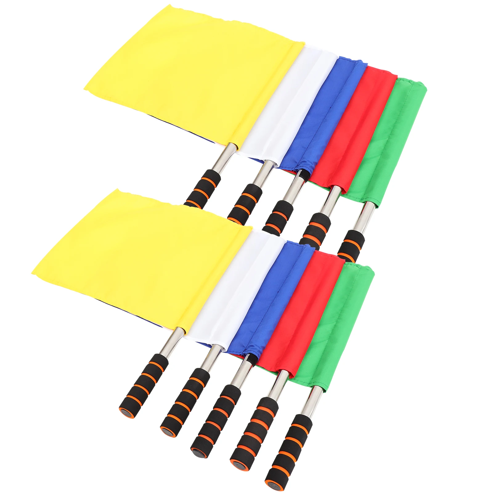 10 Pcs Referee Flags Signal Equipment Cheering Game Hand Waving Safety Sports Football Green Yellow Red White Blue
10 Pcs Referee Flags Signal Equipment Cheering Game Hand Waving Safety Sports Football Green Yellow Red White Blue