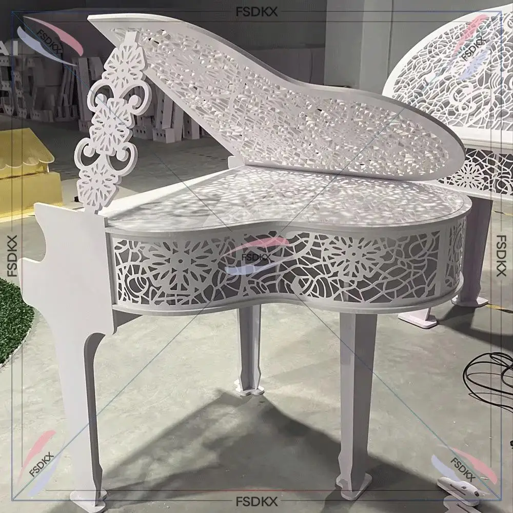 Wedding White Pvc Acrylic Carving Decorative Pattern Piano Shape Decorations Backdrop
Wedding White Pvc Acrylic Carving Decorative Pattern Piano Shape Decorations Backdrop
