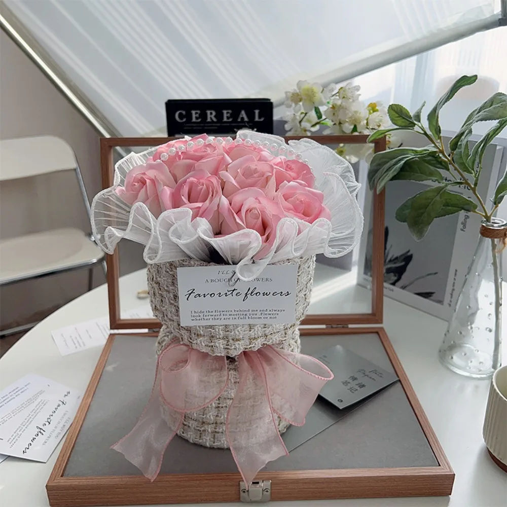 Creative Soap Flowers Bouquet Handcrafted DIY Fake Rose Flowers Small Rose Bouquet Birthday Gift
Creative Soap Flowers Bouquet Handcrafted DIY Fake Rose Flowers Small Rose Bouquet Birthday Gift