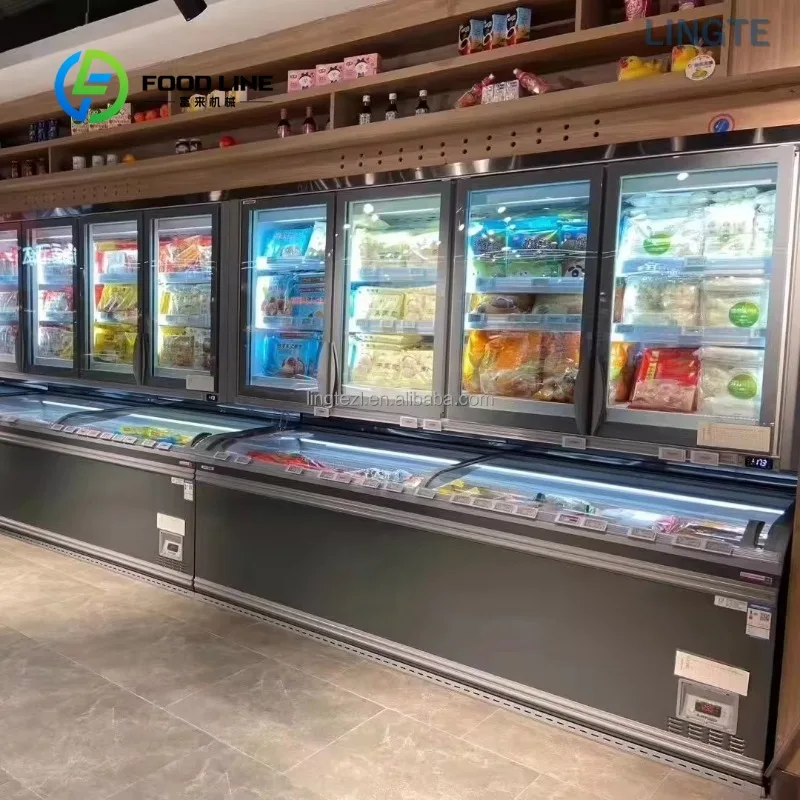 Customized size Newly designed supermarket combination wall freezer refrigerator double template display cabinet
Customized size Newly designed supermarket combination wall freezer refrigerator double template display cabinet