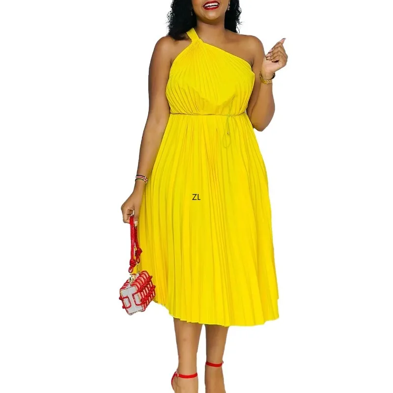 African Pleat Dresses for Women 2024 Summer Sexy Africa Sleeveless White Green Yellow Red Party Beach Midi Dress Africa Clothing
African Pleat Dresses for Women 2024 Summer Sexy Africa Sleeveless White Green Yellow Red Party Beach Midi Dress Africa Clothing