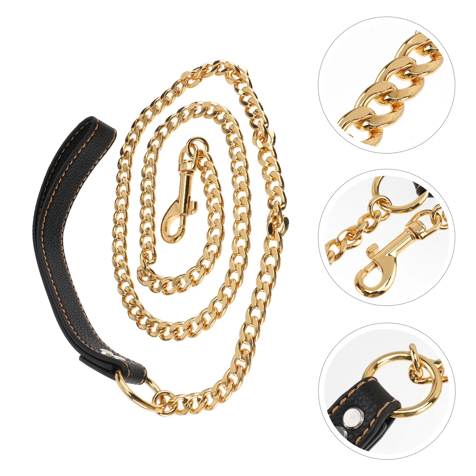 Sturdy Durable Dog Leash Golden Stainless Steel Rope High Quality Stitching Comfortable Hand Feel Superior Control Pets
Sturdy Durable Dog Leash Golden Stainless Steel Rope High Quality Stitching Comfortable Hand Feel Superior Control Pets