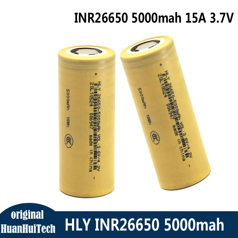 Original High Power Vapcell HLY INR 26650 5000mah CDR 15A 3.7V Rechargeable Lithium Battery For Strong Flashlight
Original High Power Vapcell HLY INR 26650 5000mah CDR 15A 3.7V Rechargeable Lithium Battery For Strong Flashlight