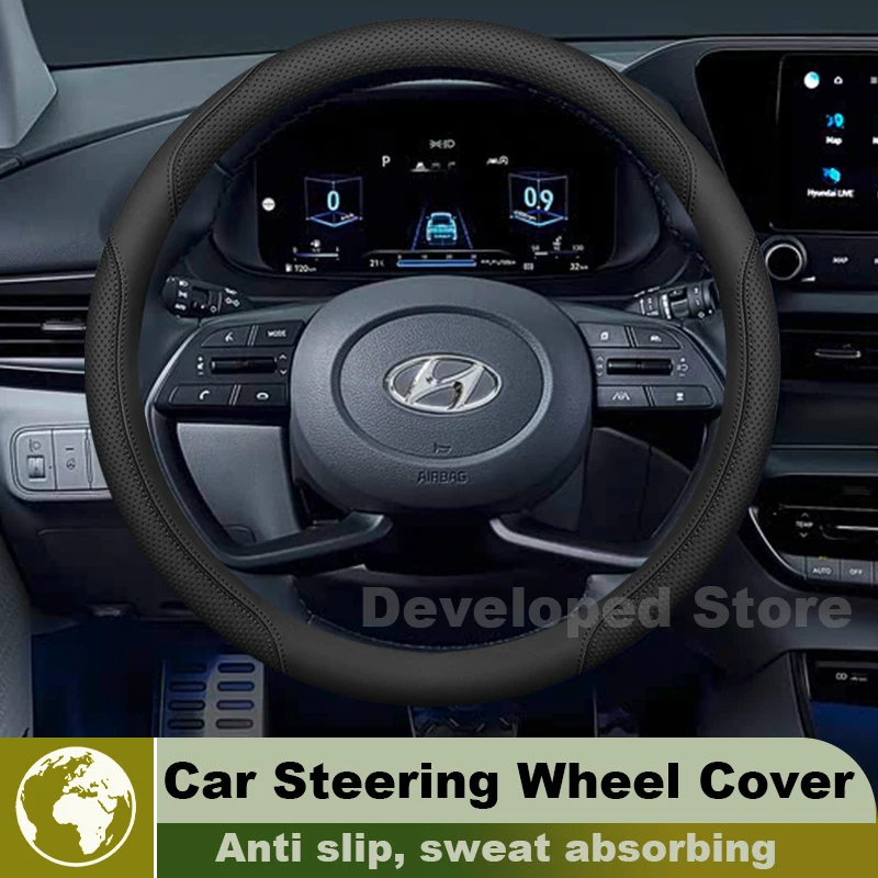 Car Steering Wheel Cover For Hyundai Avante N line Elantra 2025-2020 parts Leather Auto Steering Wheel Hyundai bayon Accessories
Car Steering Wheel Cover For Hyundai Avante N line Elantra 2025-2020 parts Leather Auto Steering Wheel Hyundai bayon Accessories