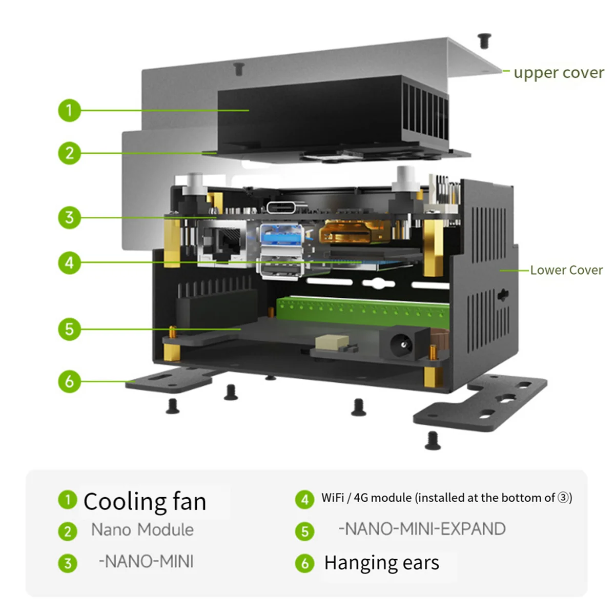 ATP-For NANO MINI Adapter+Radiator Kit Supports Access to WiFi or 4G Module for Nano MINI Host US Plug
ATP-For NANO MINI Adapter+Radiator Kit Supports Access to WiFi or 4G Module for Nano MINI Host US Plug