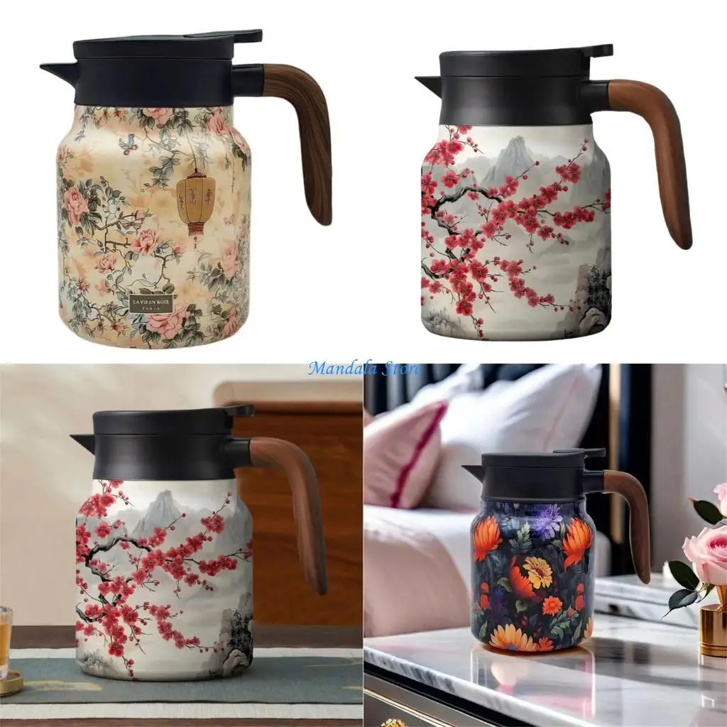U2JC 1000ml Teas Steeping Carafes With Double Walled Insulation Stainless Steels And Handle Large Teapot
U2JC 1000ml Teas Steeping Carafes With Double Walled Insulation Stainless Steels And Handle Large Teapot