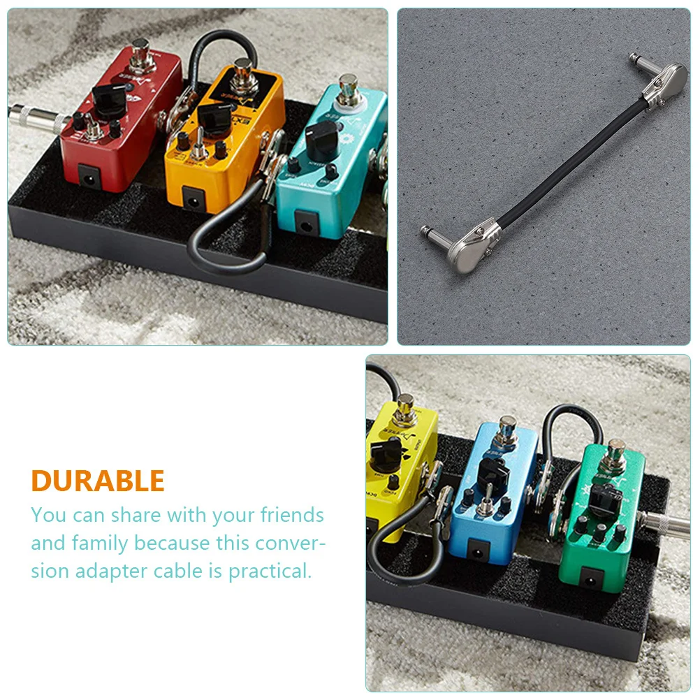 3Pcs Electric Guitar Effect Cable Single Track Patch Cables Professional Audio Connect Wire for Musical Instruments