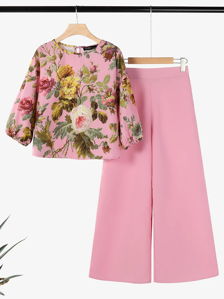 ZANZEA Women Floral Print Pant Sets Casual 3/4 Lantern Sleeve Blouse and Wide Leg Pant 2pcs Outfits 2025 Spring 2-Pieces Suits
ZANZEA Women Floral Print Pant Sets Casual 3/4 Lantern Sleeve Blouse and Wide Leg Pant 2pcs Outfits 2025 Spring 2-Pieces Suits