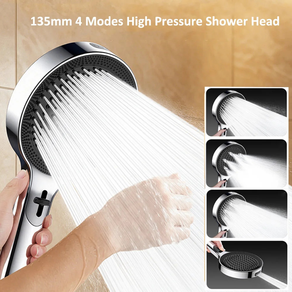 Adjustable Bathroom Handheld Shower Head High-pressure Water-saving Head 4 Speeds Massage Spa Showerhead Bathroom Accessories
Adjustable Bathroom Handheld Shower Head High-pressure Water-saving Head 4 Speeds Massage Spa Showerhead Bathroom Accessories