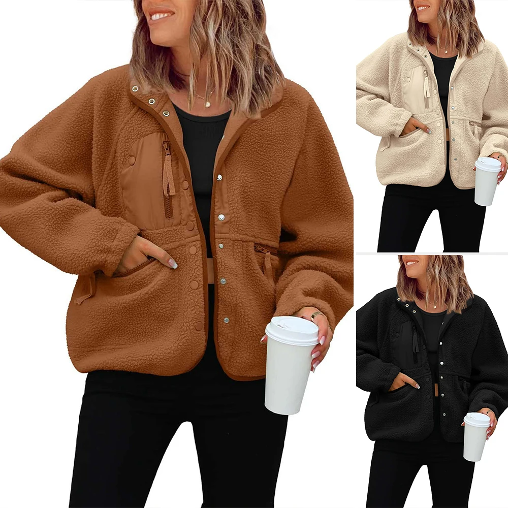 Autumn Winter New Women Sheep Velvet Stand Collar Jacket Lightweight Warm Loose Fit Single-Breasted Sport Coat
Autumn Winter New Women Sheep Velvet Stand Collar Jacket Lightweight Warm Loose Fit Single-Breasted Sport Coat