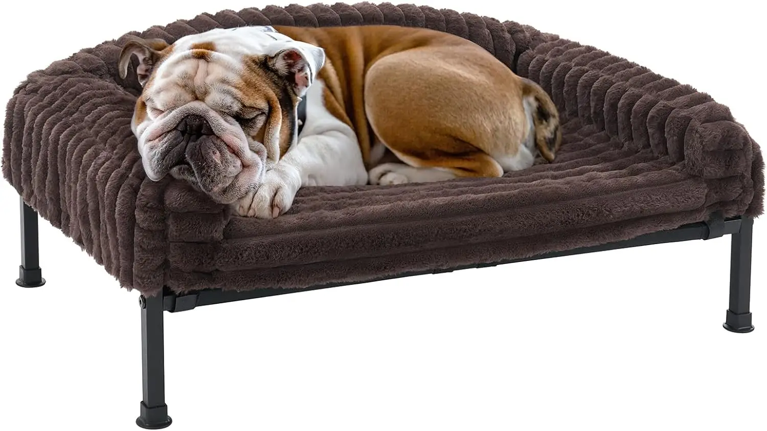 Elevated Dog Bed with Bolster Cushion, Fluffy Plush Couch for Small Dogs, Washable Raised Pet Cot, Non-Slip Feet, 36x28 Inches, Brown
Elevated Dog Bed with Bolster Cushion, Fluffy Plush Couch for Small Dogs, Washable Raised Pet Cot, Non-Slip Feet, 36x28 Inches, Brown