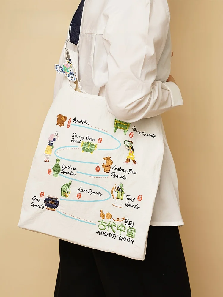 Portable Creative Cultural Embroidery Bag Ancient Museum Surrounding Personalized Chinese Style National Museum of China
Portable Creative Cultural Embroidery Bag Ancient Museum Surrounding Personalized Chinese Style National Museum of China