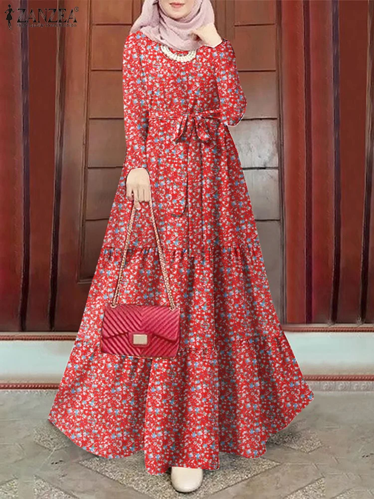 2025 ZANZEA Women Casual Tiered A-line Vestidos Muslim Tie-Waist Elegant Long Sleeve Maxi Dress Islamic Ditsy Floral Abaya Robes
2025 ZANZEA Women Casual Tiered A-line Vestidos Muslim Tie-Waist Elegant Long Sleeve Maxi Dress Islamic Ditsy Floral Abaya Robes