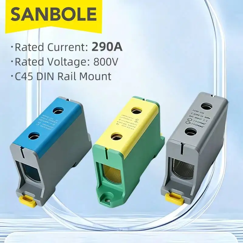 Terminal Block Wiring 150mm2 DIN Rail Mounting C45 Aluminum Type Guide Electric Connector Wire Contact Screw 1 In 1 Out
Terminal Block Wiring 150mm2 DIN Rail Mounting C45 Aluminum Type Guide Electric Connector Wire Contact Screw 1 In 1 Out