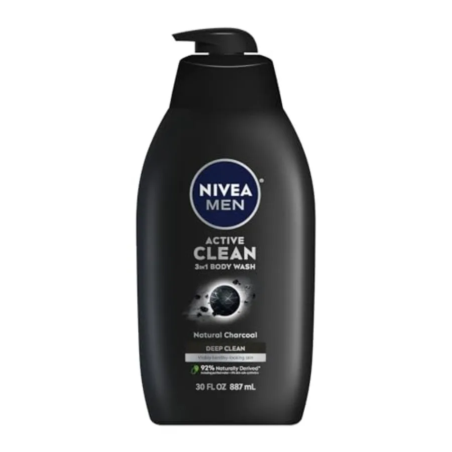 NIVEA Men Body Wash with Natural Charcoal for Normal to Oily Skin, 3-in-1 Charcoal Body Wash, Face and Hair, Draws Out Dirt and
NIVEA Men Body Wash with Natural Charcoal for Normal to Oily Skin, 3-in-1 Charcoal Body Wash, Face and Hair, Draws Out Dirt and