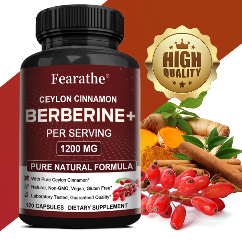 Berberine HCI & Ceylon Cinnamon Capsules, Support Cardiovascular, Gastrointestinal, Liver, Immune Health & Metabolic Balance
Berberine HCI & Ceylon Cinnamon Capsules, Support Cardiovascular, Gastrointestinal, Liver, Immune Health & Metabolic Balance