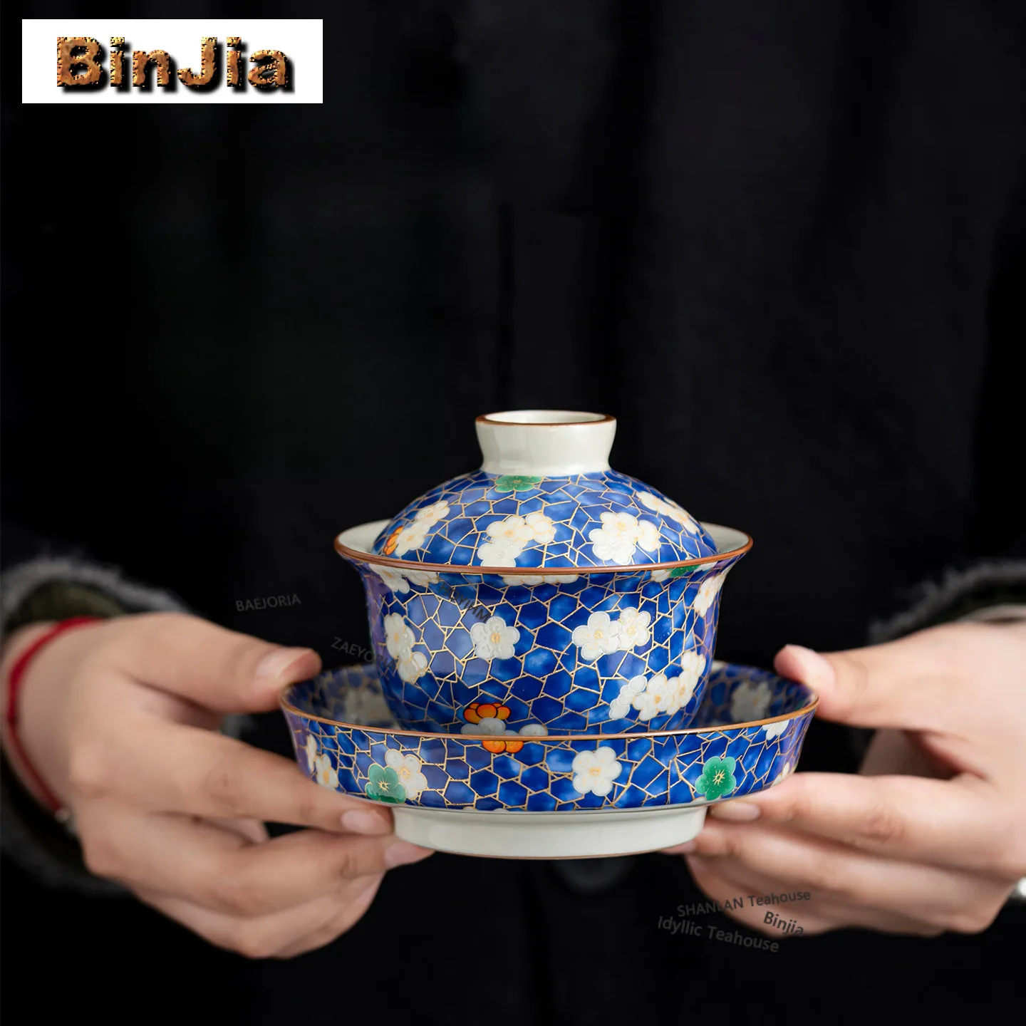 190ml Ru Kiln Gold And Silver Ice Plum Gaiwan Antique Tea Tureen Tea Bowl With Lid Kit Tea Brewing Cover Bowl Tea Services Craft
190ml Ru Kiln Gold And Silver Ice Plum Gaiwan Antique Tea Tureen Tea Bowl With Lid Kit Tea Brewing Cover Bowl Tea Services Craft