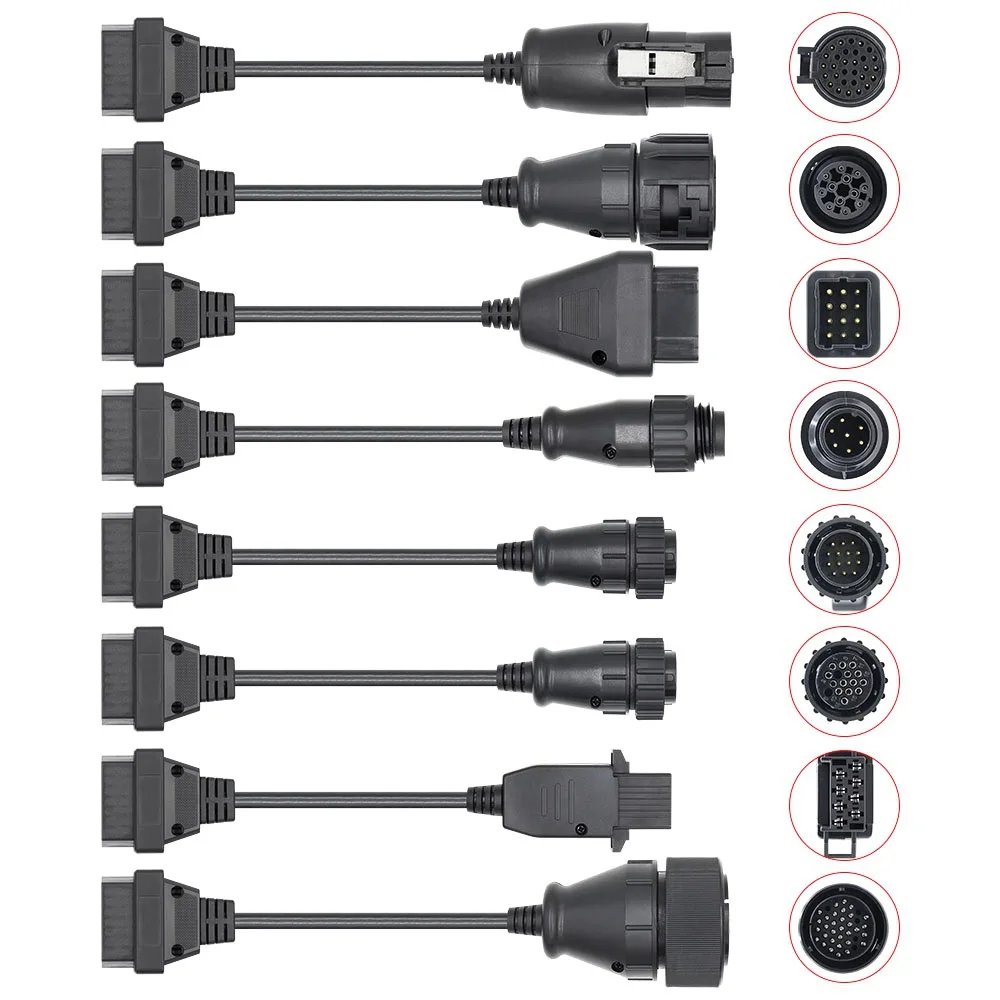 8pcs OBD2 Full Set Cable 8Pcs Car Cables kits Truck Cables OBD Connector For VCI Pro Plus Repair Car Diagnostic Tool Interface
8pcs OBD2 Full Set Cable 8Pcs Car Cables kits Truck Cables OBD Connector For VCI Pro Plus Repair Car Diagnostic Tool Interface