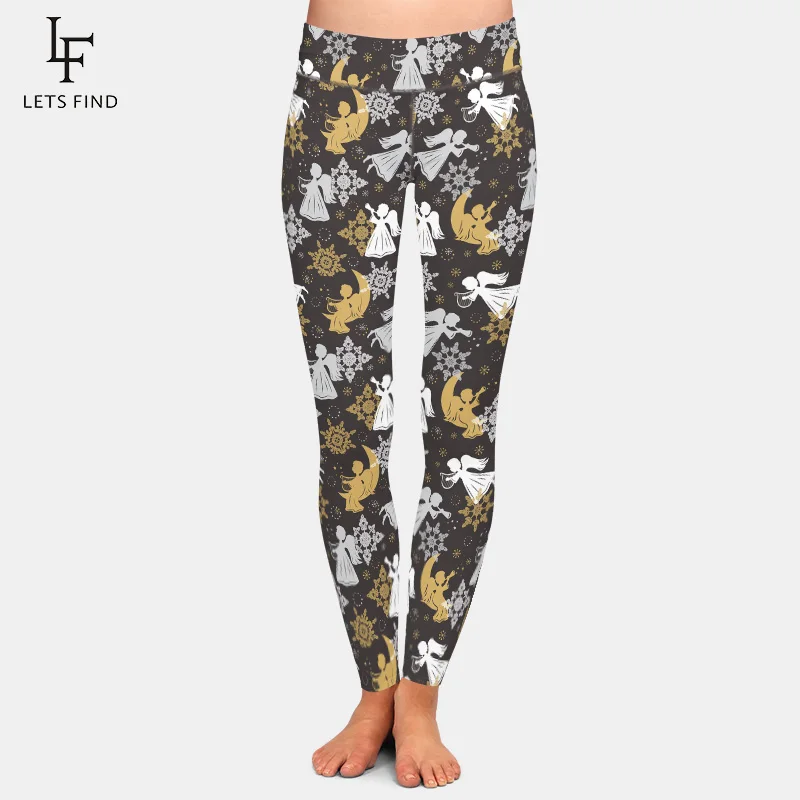 LETSFIND New Arrival Snowflakes and Angel Print Milk Silk Women Leggings High Waist Comfortable Elastic Leggings
LETSFIND New Arrival Snowflakes and Angel Print Milk Silk Women Leggings High Waist Comfortable Elastic Leggings
