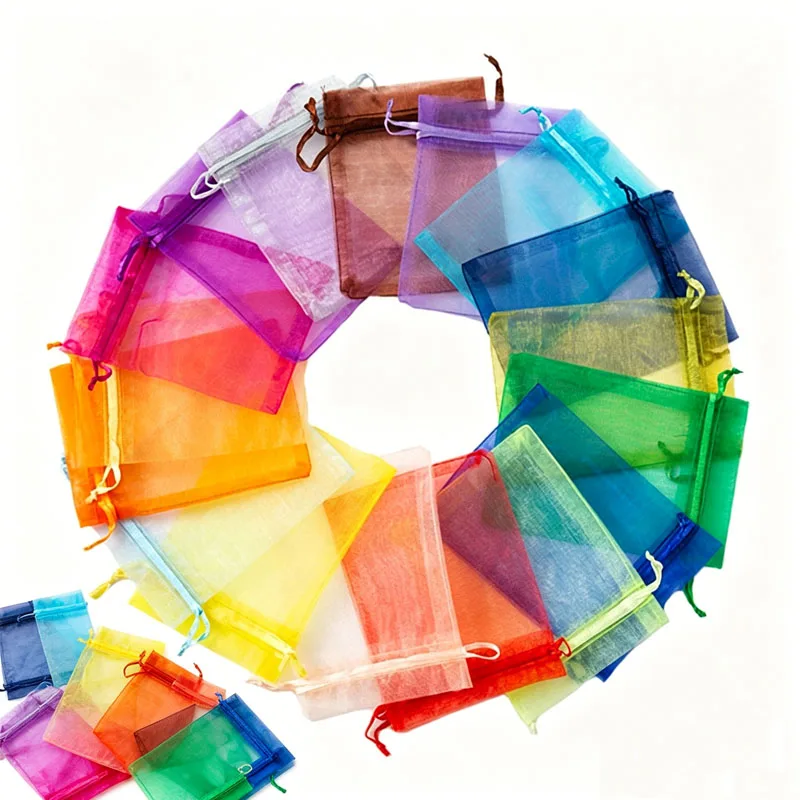 New 50/100pcs Organza Bags Multicolor Jewelry Packaging Bag Sachets for Jewelry Gift Bags Jewelry Pouch SSBZD01
New 50/100pcs Organza Bags Multicolor Jewelry Packaging Bag Sachets for Jewelry Gift Bags Jewelry Pouch SSBZD01