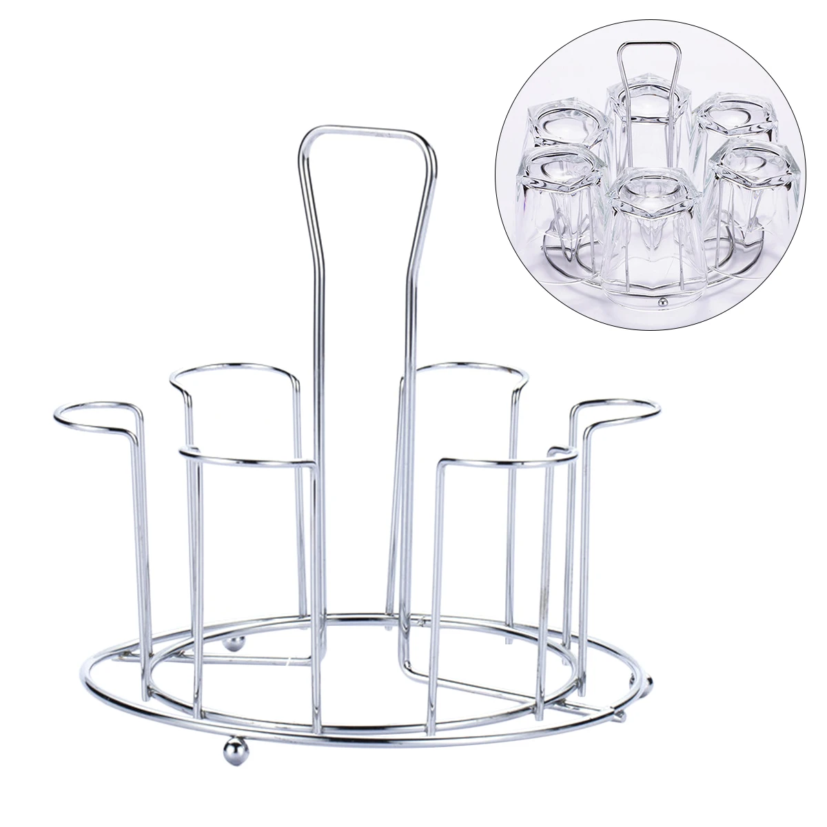 Sturdy Stainless Water Cup Holder 6 Glass Drain Rack Upside Down Design Kitchen Upside Down Glass Holder Storage Solution
Sturdy Stainless Water Cup Holder 6 Glass Drain Rack Upside Down Design Kitchen Upside Down Glass Holder Storage Solution