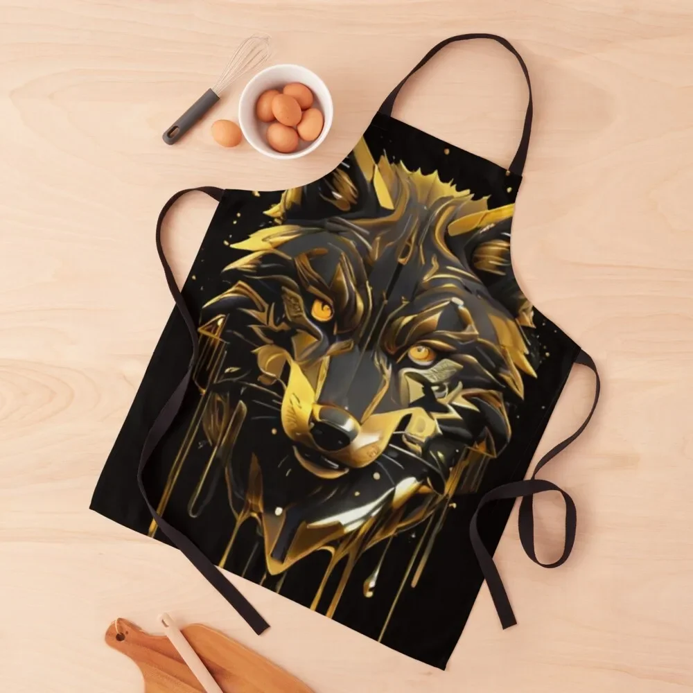 Gold Wolf Apron kitchen gadgets cooks clothes for home useful pieces christmas Apron
Gold Wolf Apron kitchen gadgets cooks clothes for home useful pieces christmas Apron