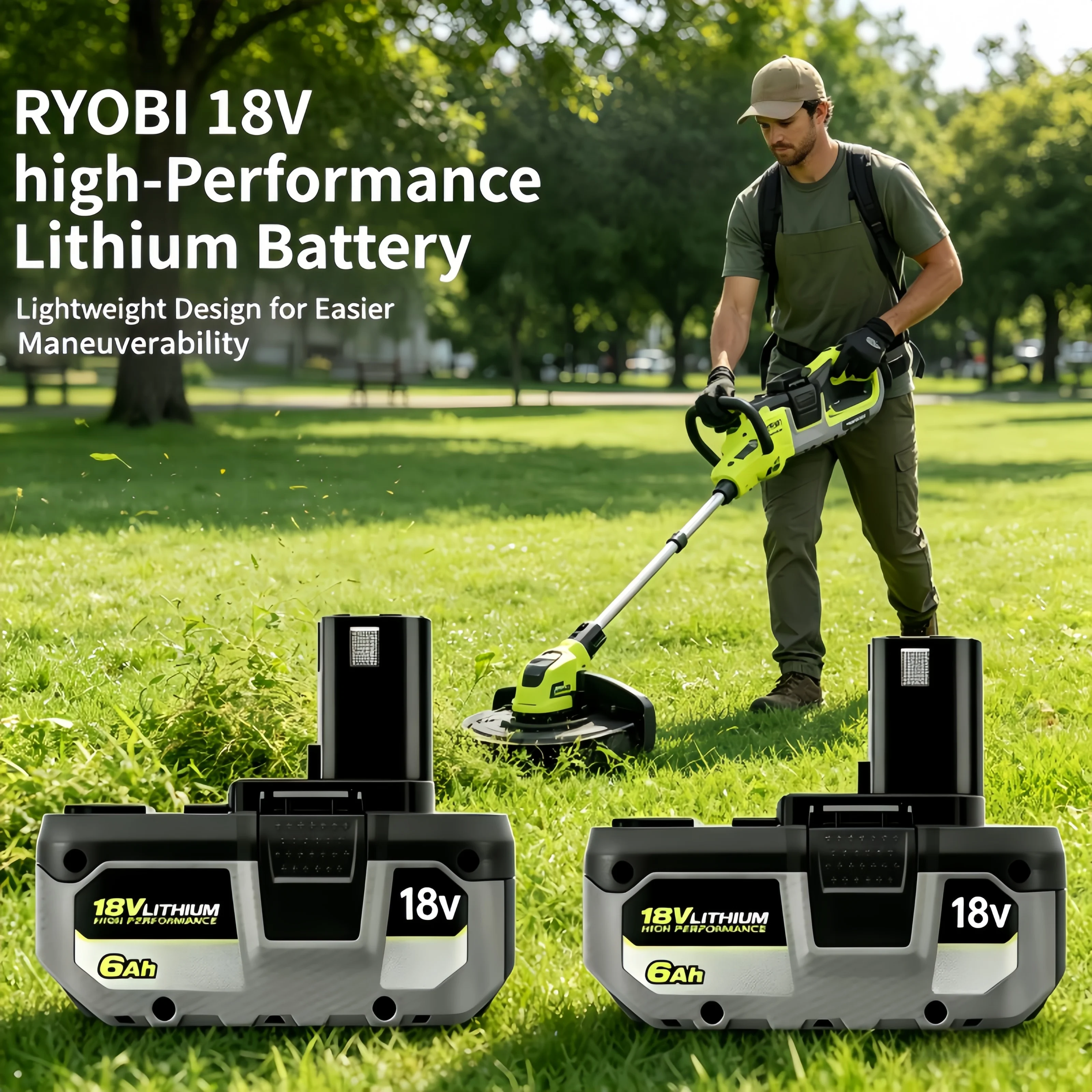 High Capacity 18V Lithium Battery For RYOBI, 2026 Upgraded, No Memory Effect, Compatible with P104 P107 P108 P109 RB18L20
High Capacity 18V Lithium Battery For RYOBI, 2026 Upgraded, No Memory Effect, Compatible with P104 P107 P108 P109 RB18L20