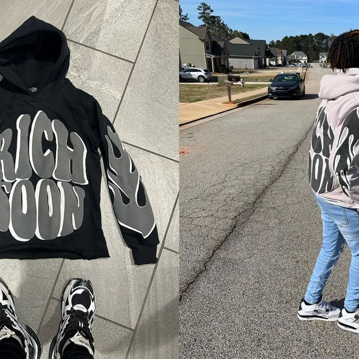 Trendy letter printed casual men's and women's loose hooded sweatshirt with personalized street design American sports shirt
Trendy letter printed casual men's and women's loose hooded sweatshirt with personalized street design American sports shirt