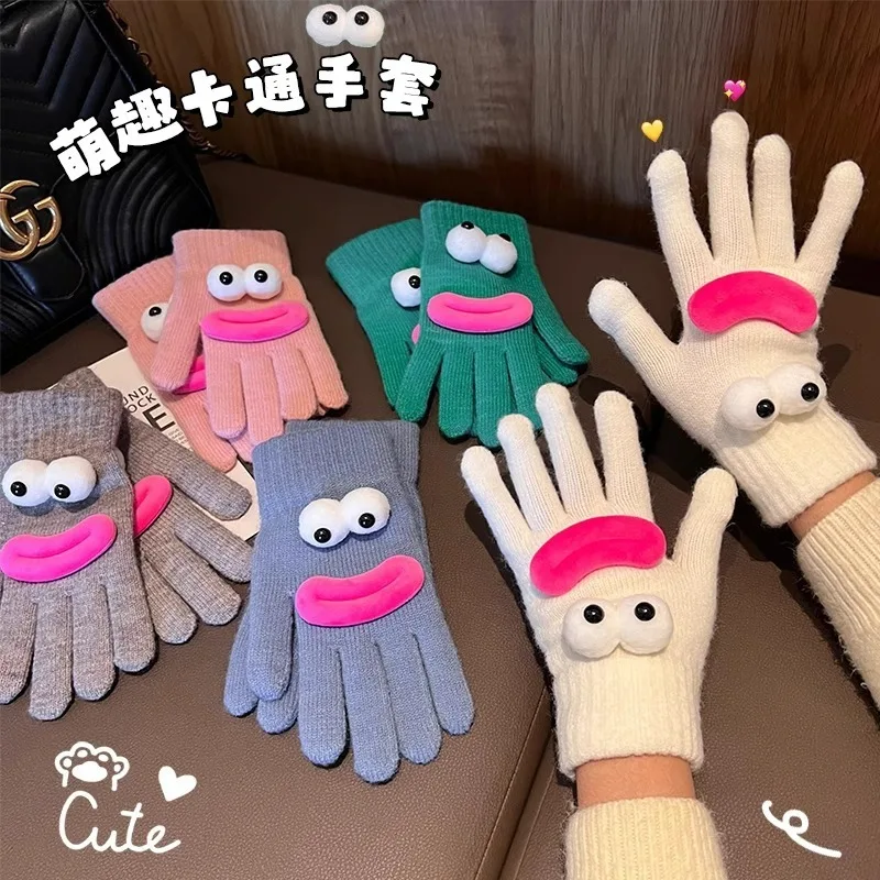 Funny Knitted Gloves For Women Warm And Cute In Autumn And Winter Cartoon Student Fingerless Touchscreen Split Finger Gloves
Funny Knitted Gloves For Women Warm And Cute In Autumn And Winter Cartoon Student Fingerless Touchscreen Split Finger Gloves