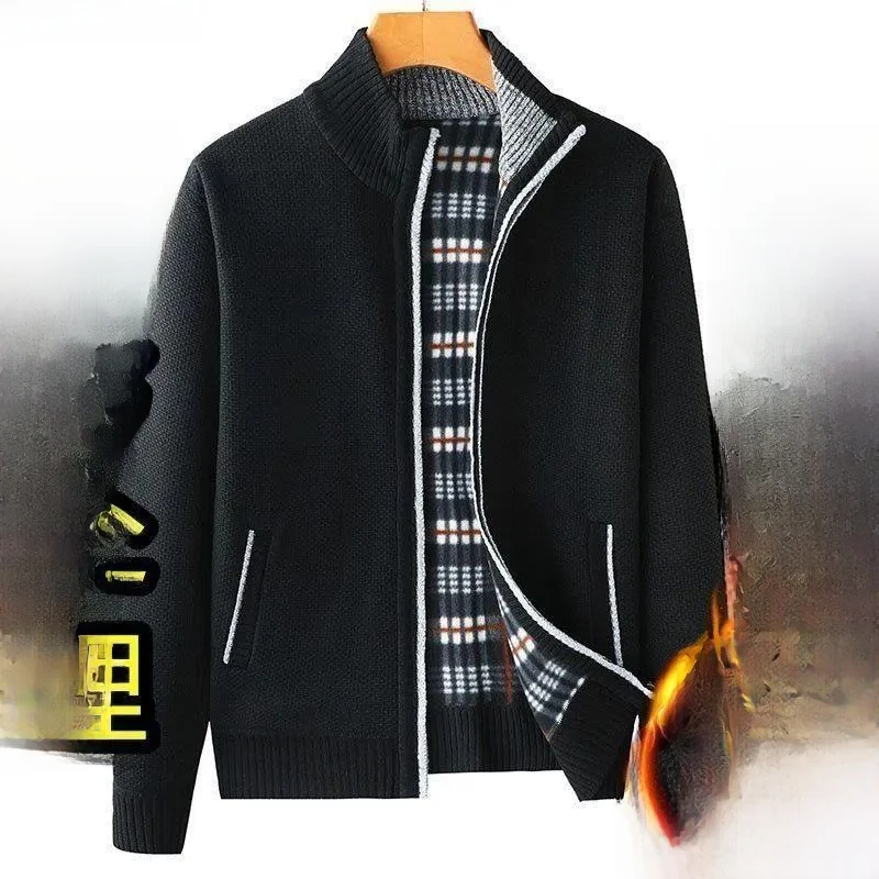 Men's Fce Lined Thiened Casual Zipper Sweater Coat Comfortable Warm Top for Middle-Aged And ly Autumn Winter Outerwear
Men's Fce Lined Thiened Casual Zipper Sweater Coat Comfortable Warm Top for Middle-Aged And ly Autumn Winter Outerwear