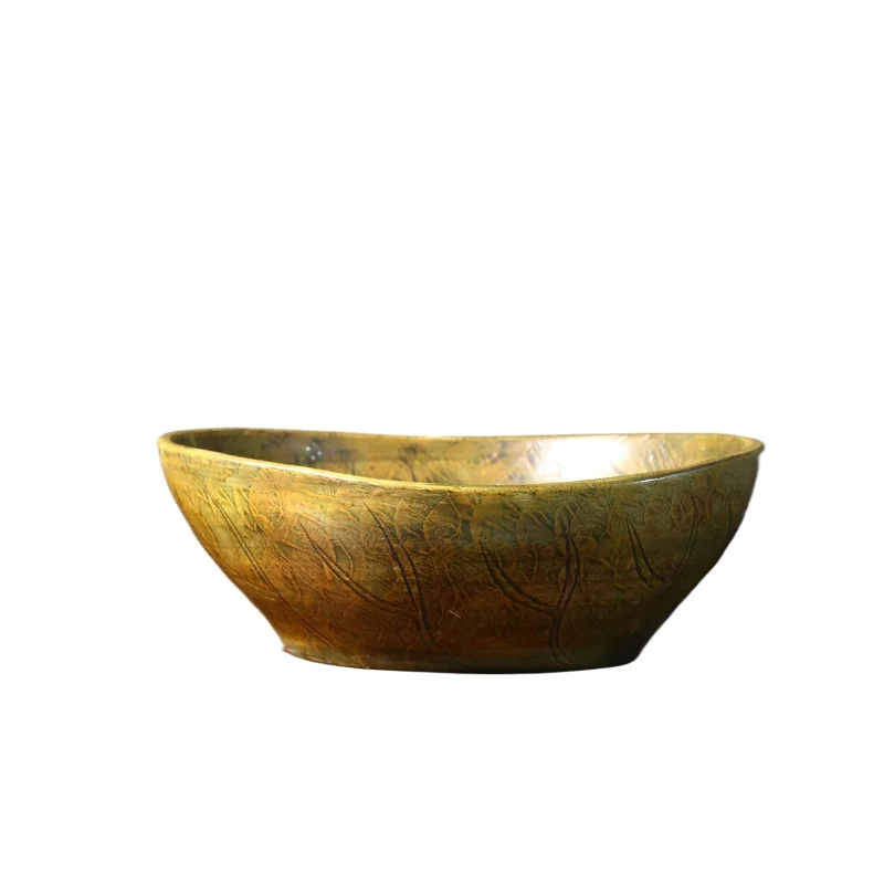 Carved leaves retro table small size balcony ceramic washbasin antique washbasin
Carved leaves retro table small size balcony ceramic washbasin antique washbasin