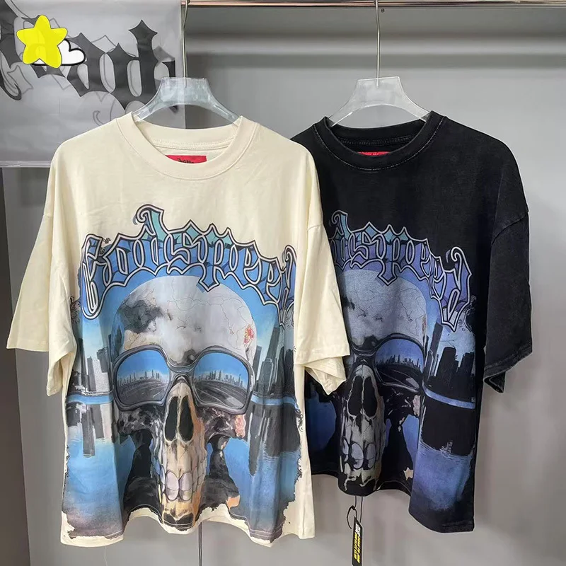 2025 Summer Cotton Big Skull Digital Print Godspeed T-Shirt Men Women Top Quality Vintage Washed Black Apricot God Speed T Shirt
2025 Summer Cotton Big Skull Digital Print Godspeed T-Shirt Men Women Top Quality Vintage Washed Black Apricot God Speed T Shirt
