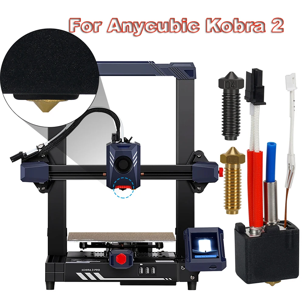 For Anycubic Kobra 2 Series Hot End Kit 24V60W NTC100K Thermistor Fit Kobra2 Neo Pro Plus Max 3D Printer Hotend Accessories
For Anycubic Kobra 2 Series Hot End Kit 24V60W NTC100K Thermistor Fit Kobra2 Neo Pro Plus Max 3D Printer Hotend Accessories