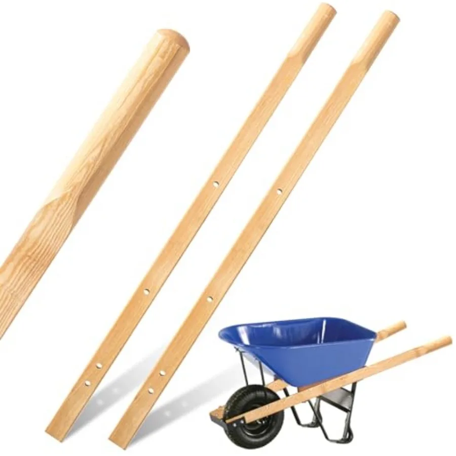 1 Pair Wood Wheelbarrow Handles 60'' Heavy Duty Hardwood Wheelbarrow Replacement Handles Kit with Tough Seal Coat and Pre Drill
1 Pair Wood Wheelbarrow Handles 60'' Heavy Duty Hardwood Wheelbarrow Replacement Handles Kit with Tough Seal Coat and Pre Drill