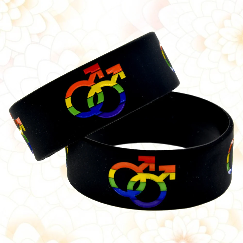 2 Pcs Symbol Silicone Bracelet Silicone Bracelets Durable Pride Wristbands Lesbian Rainbow Fashion Homosexual Bangle
2 Pcs Symbol Silicone Bracelet Silicone Bracelets Durable Pride Wristbands Lesbian Rainbow Fashion Homosexual Bangle