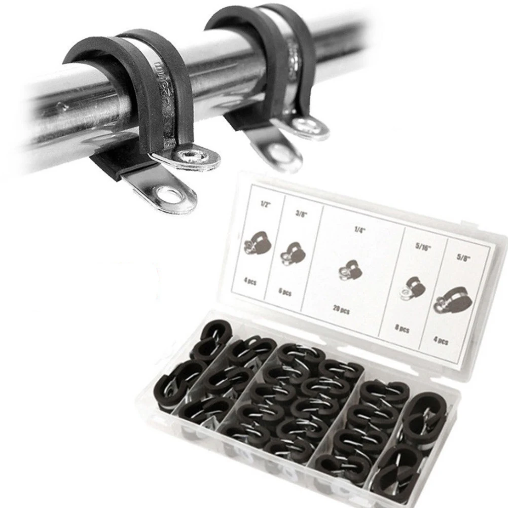 42 pcs Galvanized Hose Clamps Durable Rubber Throat Clip Suitable Industrial Automotive Hose Clip Clamp Repair Gear
42 pcs Galvanized Hose Clamps Durable Rubber Throat Clip Suitable Industrial Automotive Hose Clip Clamp Repair Gear