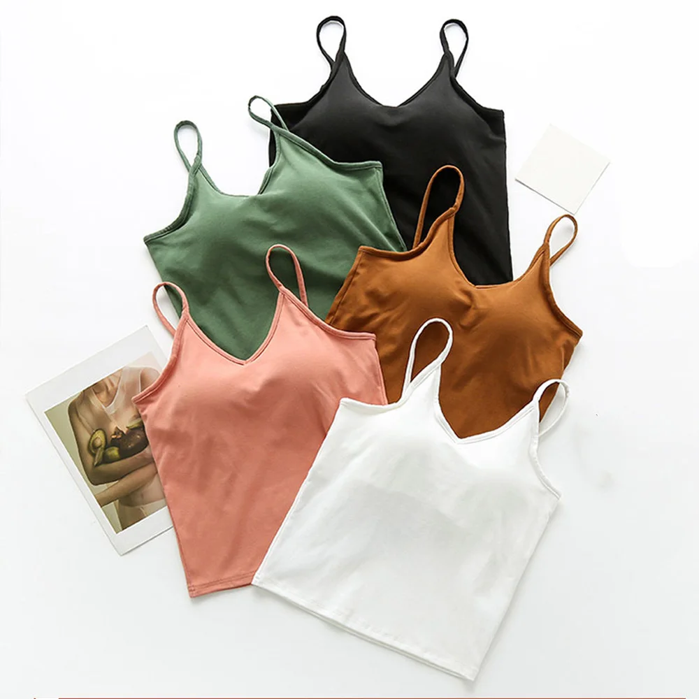 Women's Crop Top Chest Pad One Piece Tank Top Ribbed Vest Solid V Neck Slim Fit Sport Underwear U-shaped Beauty Back Suspenders
Women's Crop Top Chest Pad One Piece Tank Top Ribbed Vest Solid V Neck Slim Fit Sport Underwear U-shaped Beauty Back Suspenders
