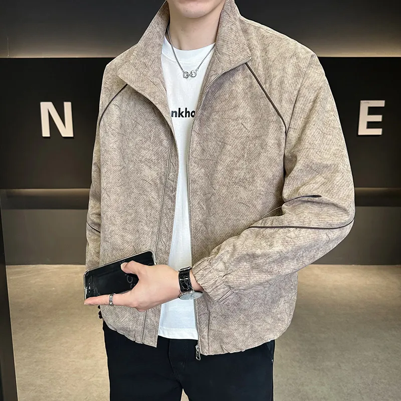 Casual Fashionable Stand Collar Men's Jacket Autumn Outerwear Breathable Standard Fit Youth Cotton Polyester Nylon Jacket
Casual Fashionable Stand Collar Men's Jacket Autumn Outerwear Breathable Standard Fit Youth Cotton Polyester Nylon Jacket