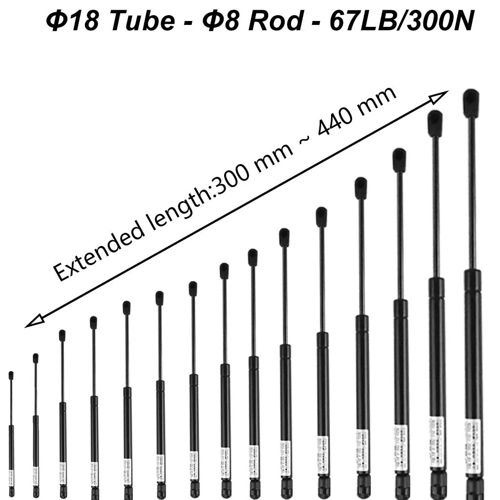2PCS 300N/67LB 300-440mm Universal Gas Strut Lift Support Tonneau Cover Truck Bed Cover Motorhome Door RV Compartment Truck Cap
2PCS 300N/67LB 300-440mm Universal Gas Strut Lift Support Tonneau Cover Truck Bed Cover Motorhome Door RV Compartment Truck Cap
