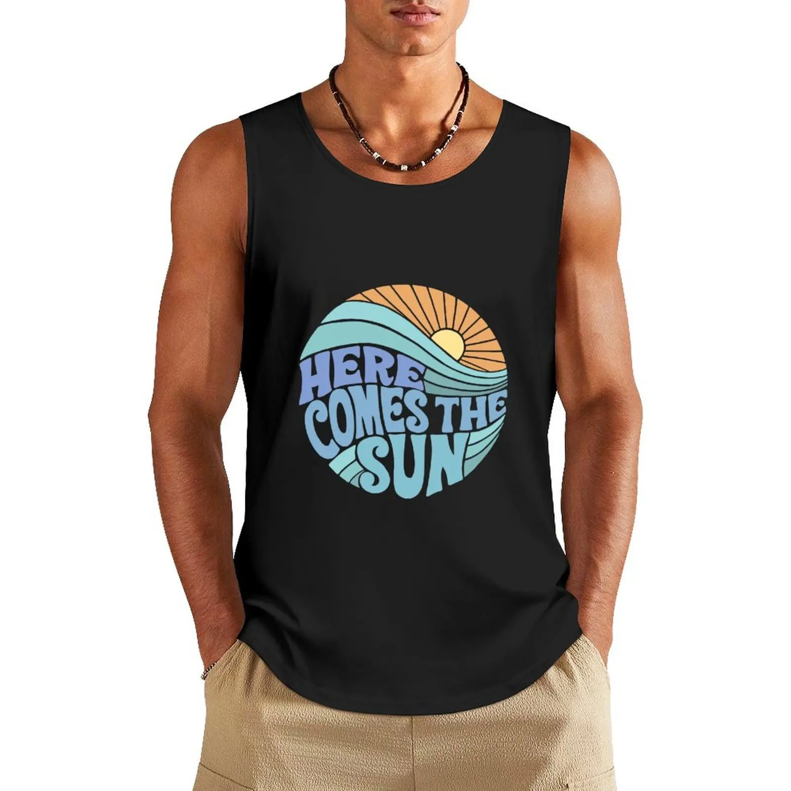 Blue Groovy Here Comes the Sun Tank Top man sexycostume gym t-shirts sleeveless gym shirt man fitness
Blue Groovy Here Comes the Sun Tank Top man sexycostume gym t-shirts sleeveless gym shirt man fitness