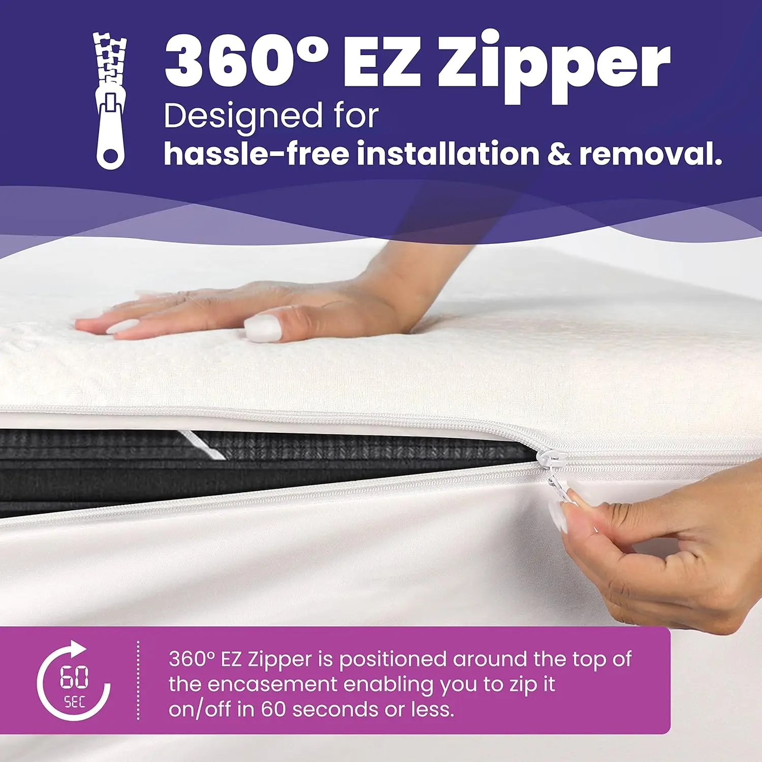 Full Size Waterproof Bamboo Mattress Encasement By Slumberfy - Premium Skin-Safe Mattress Protector With 360° Ez Zipper,
Full Size Waterproof Bamboo Mattress Encasement By Slumberfy - Premium Skin-Safe Mattress Protector With 360° Ez Zipper,