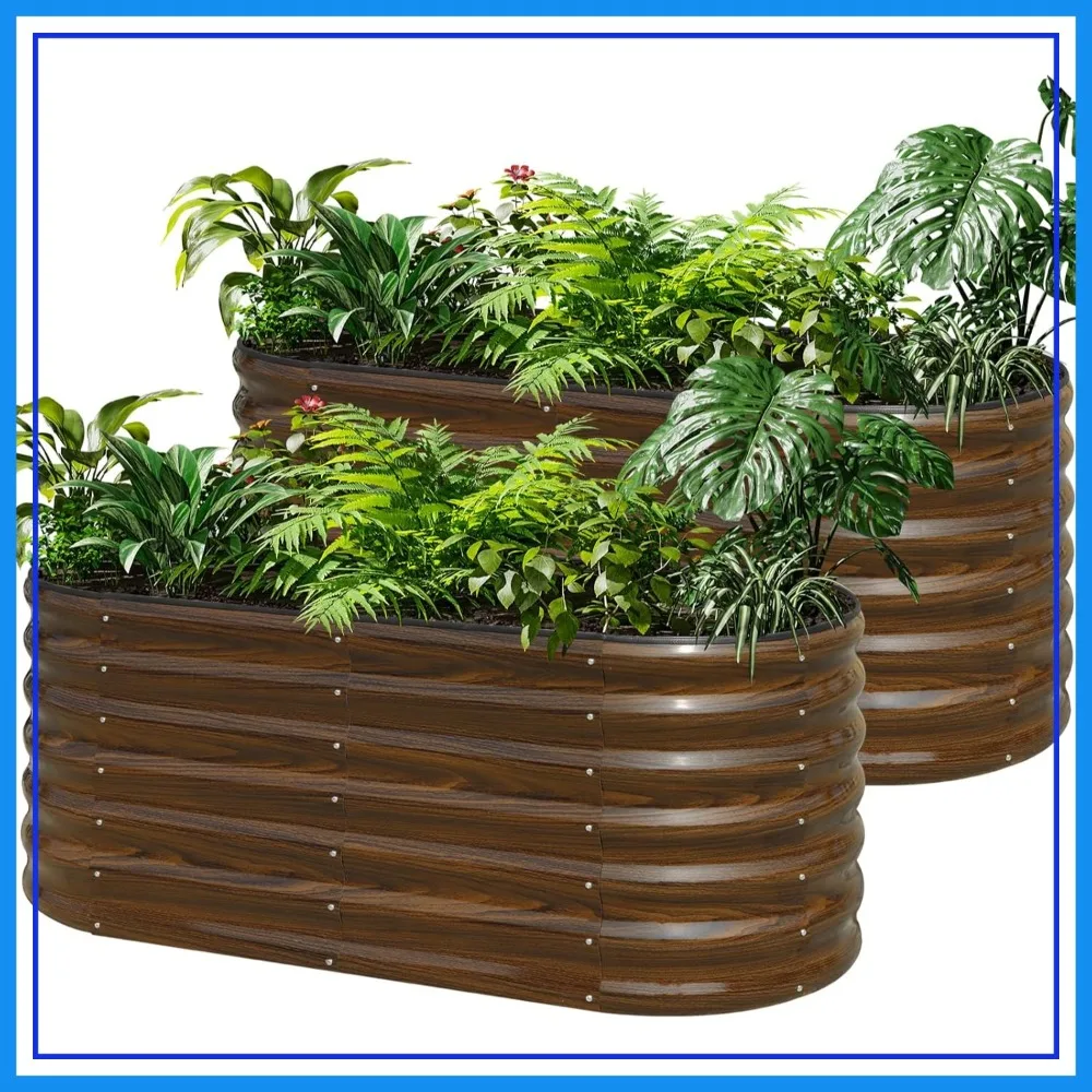 Raised Garden Bed Kit 4x2x2 ft Metal Planter Box for Vegetables Flowers Herbs, Easy Assembly, Open Bottom for Drainage
Raised Garden Bed Kit 4x2x2 ft Metal Planter Box for Vegetables Flowers Herbs, Easy Assembly, Open Bottom for Drainage