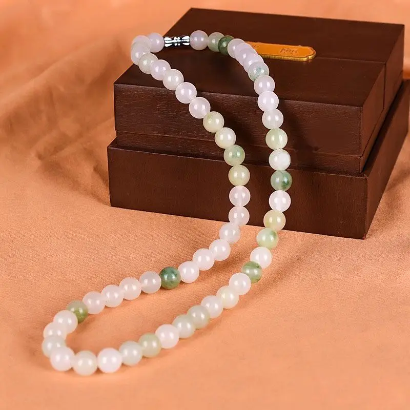 Golden Silk Jade Necklace Natural Xinjiang White Jade Tianshan Green Round Bead Necklace
Golden Silk Jade Necklace Natural Xinjiang White Jade Tianshan Green Round Bead Necklace