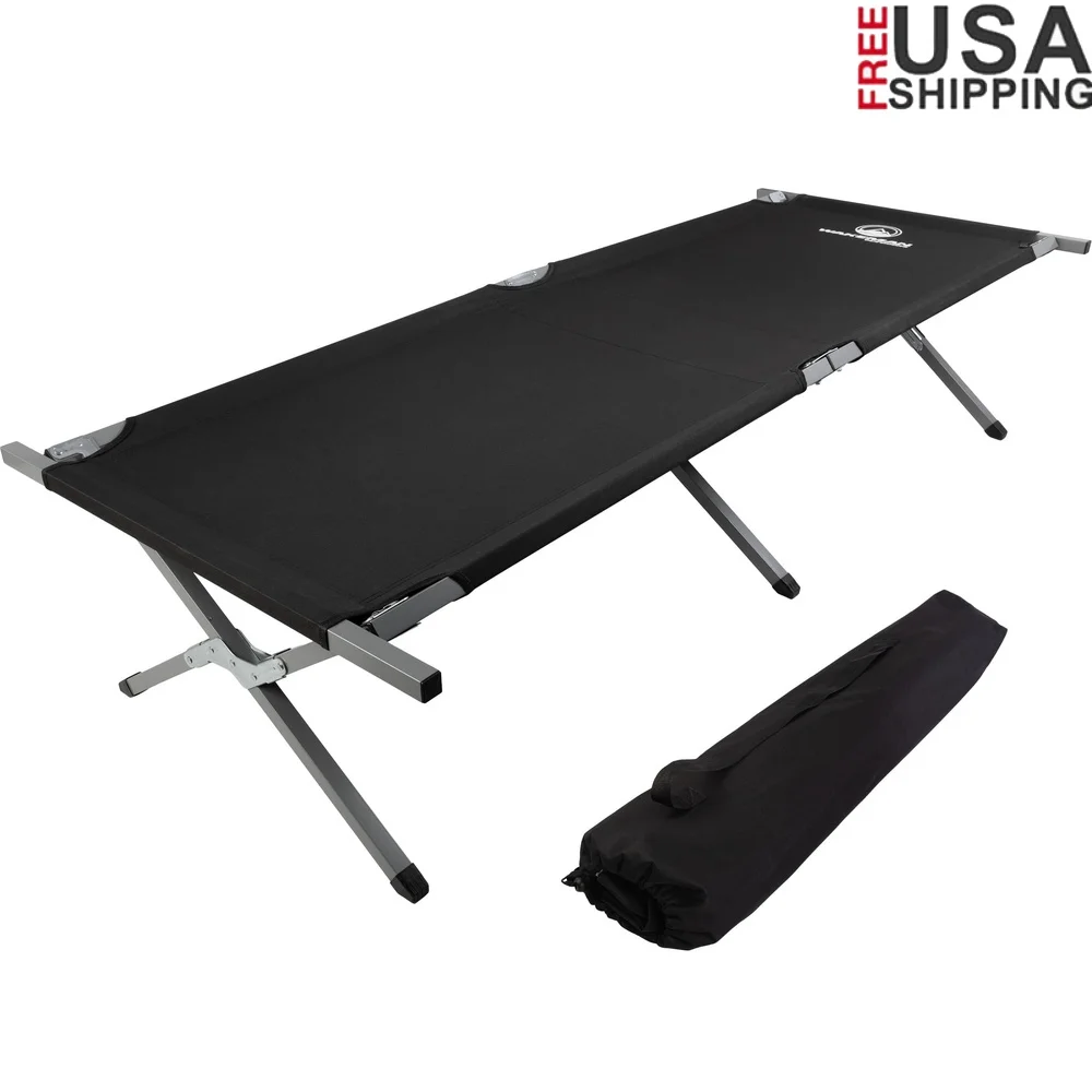 Durable Folding Camping Cot with Storage Pocket Steel Frame Elevated Design Easy Setup Outdoor Comfort
Durable Folding Camping Cot with Storage Pocket Steel Frame Elevated Design Easy Setup Outdoor Comfort