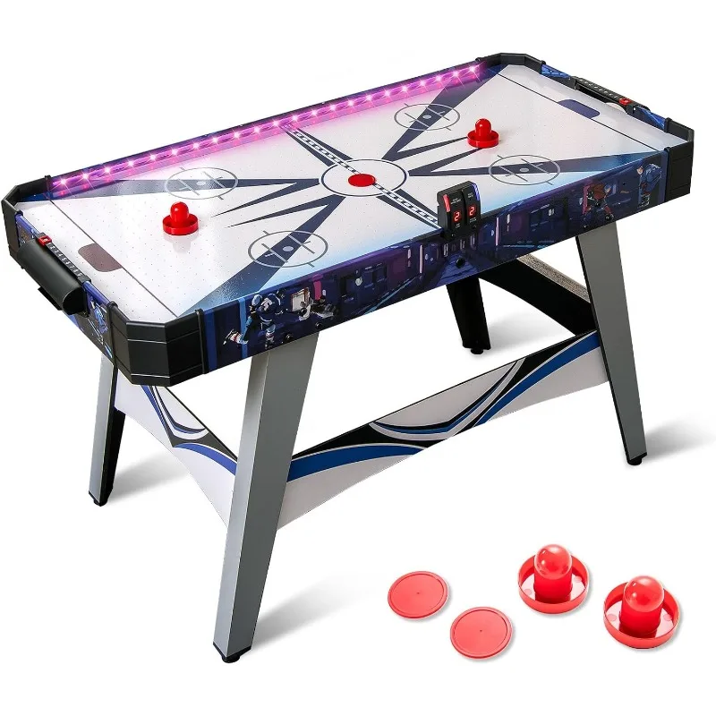 Giantex 54-дюймовый стол для воздушного хоккея — игровой набор для аркадного хоккея со светодиодной электронной подсветкой и подсветкой, 2 шт., 2 толкателя, мощный 12
Giantex 54-дюймовый стол для воздушного хоккея — игровой набор для аркадного хоккея со светодиодной электронной подсветкой и подсветкой, 2 шт., 2 толкателя, мощный 12